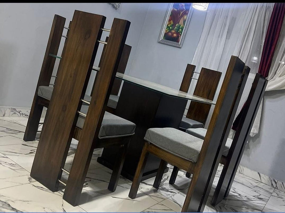 comedor 4 silla tope cristal