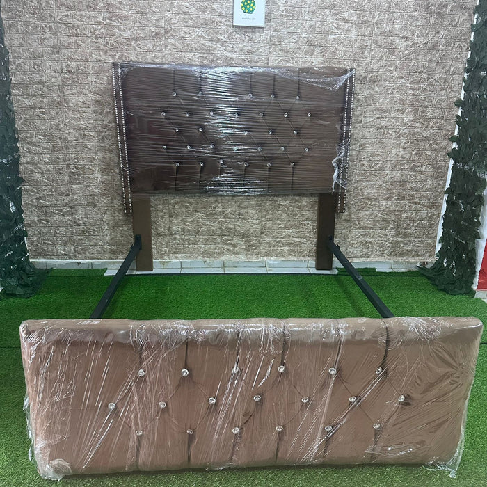 Espaldar Tapizado para cama en 60¨ MARON CAPITONEADO (botones)