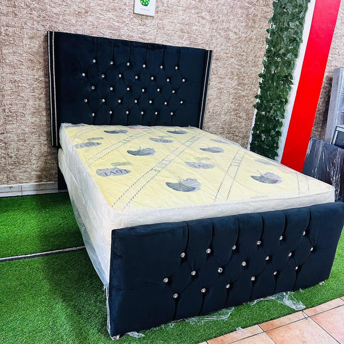 Cama espaldar y colchón Queen
