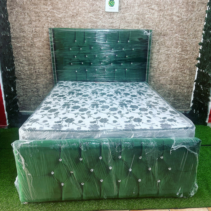 Cama espaldar y colchón Queen