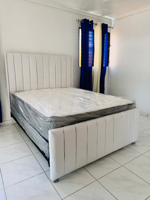 Cama, Espaldar de raya, colchon ortopédico/ pillow top , twin, full , Queen , King