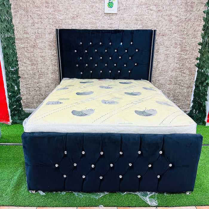 Cama espaldar y colchón Queen