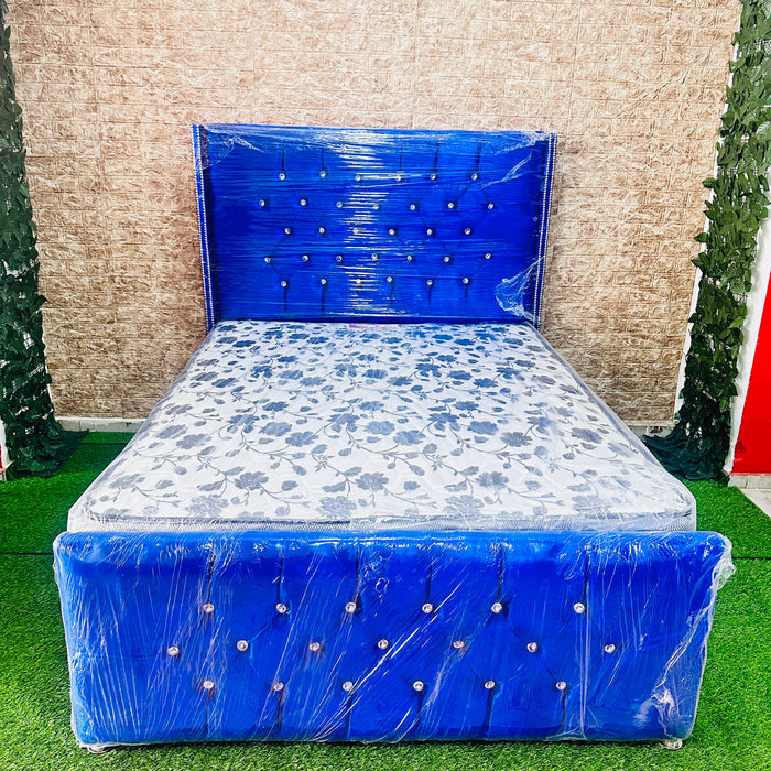 Cama espaldar y colchón Queen