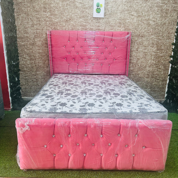 Cama espaldar y colchón Queen