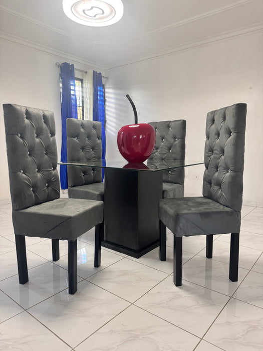 Comedor tapizado capitoneado, tope crista
