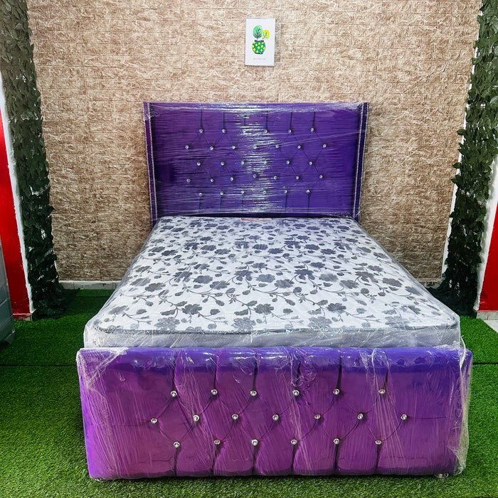 Cama espaldar y colchón Queen