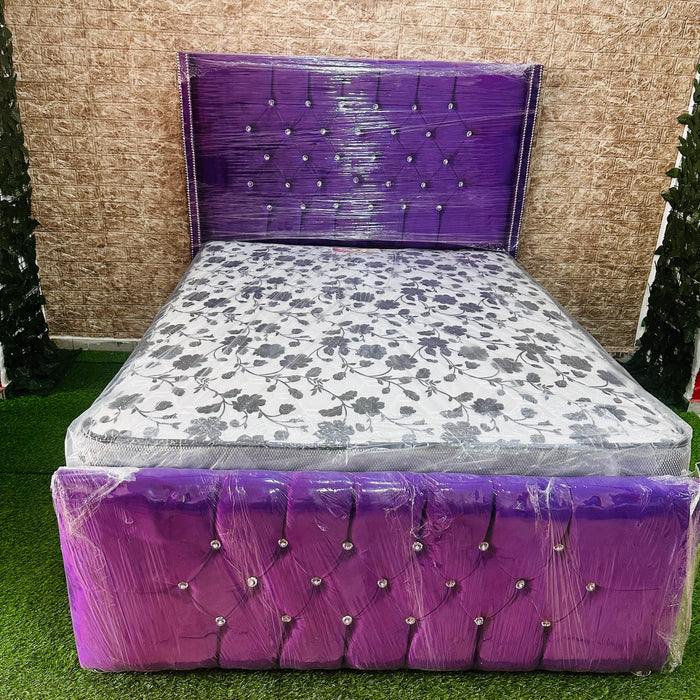 Cama espaldar y colchón Queen