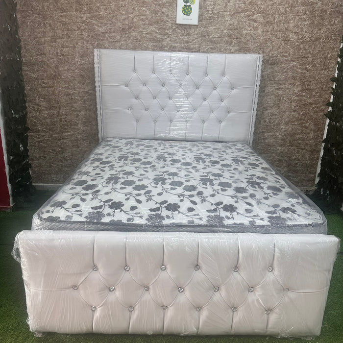 Cama espaldar y colchón Queen