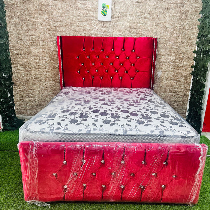 Cama espaldar y colchón Queen