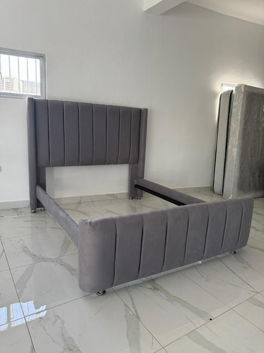 Espaldar Chambrana Tapizada para cama 60¨ GRIS RALLADO