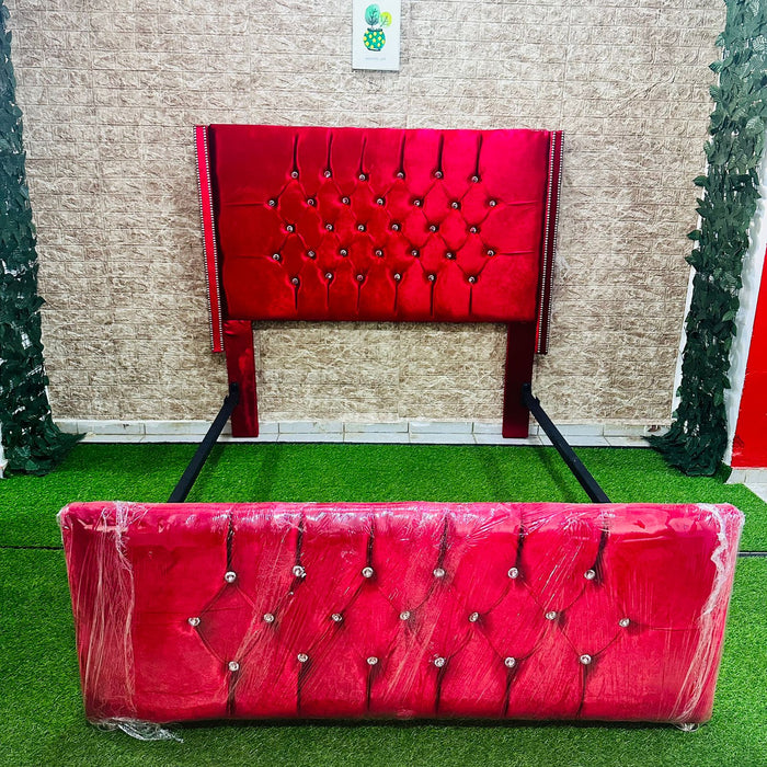 Espaldar Tapizado para cama en 60¨ ROJO CAPITONEADO