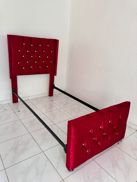 Espaldar Tapizado para cama en 39¨ ROJO CAPITONEADO