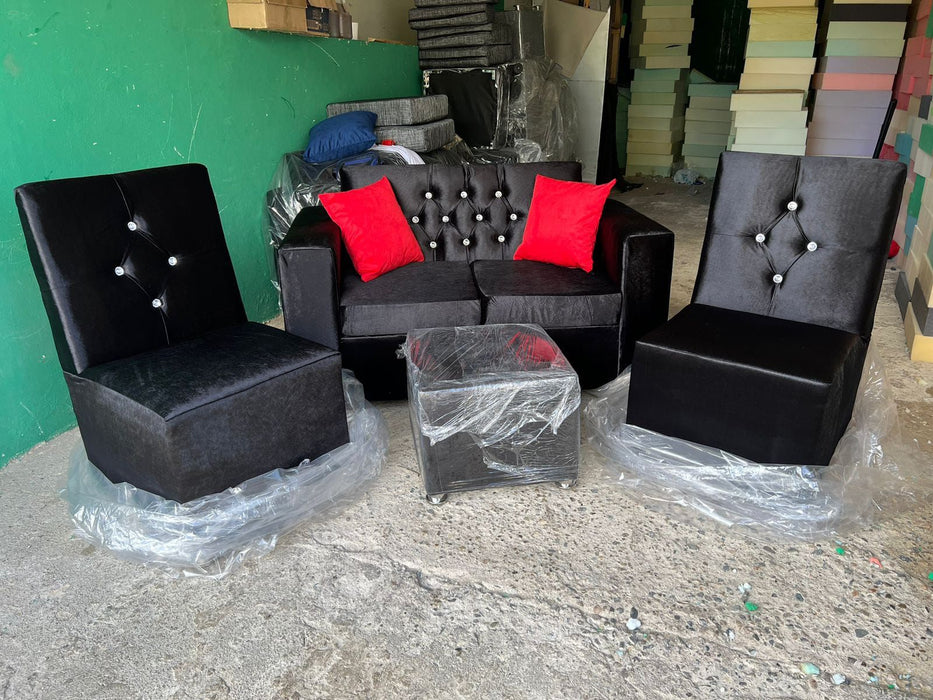 Juego de mueble Pitufo Negro, Capitoneado