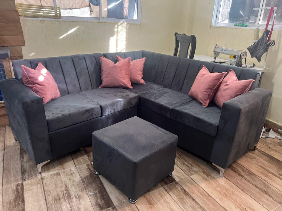 Mueble Sofá para sala en L Gris Ratón