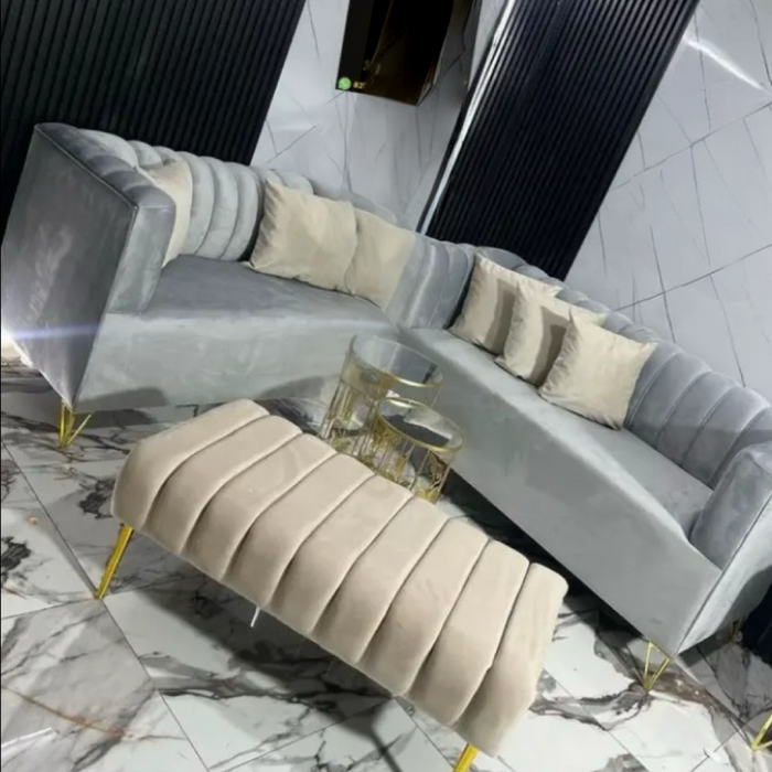 Mueble 3/2 gris con banco f1b