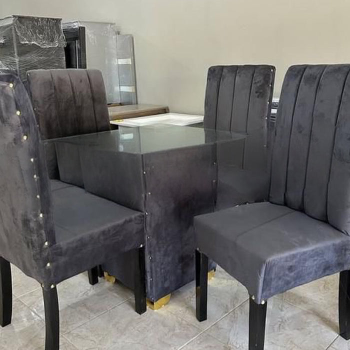 Comedor rayado 4 sillas