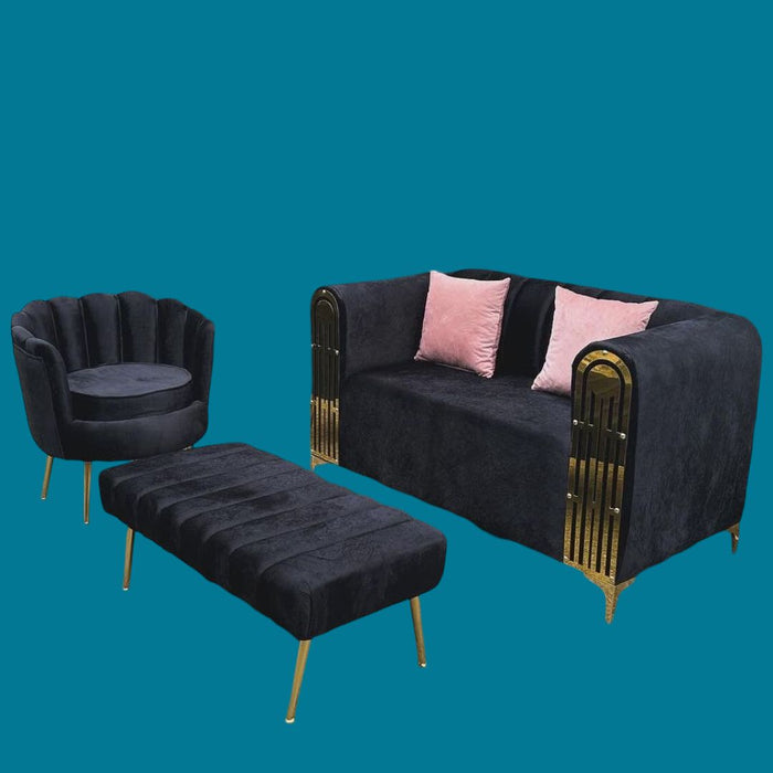 mueble 3 piezas sofa de 2 +  1 butaca+ 1 banco